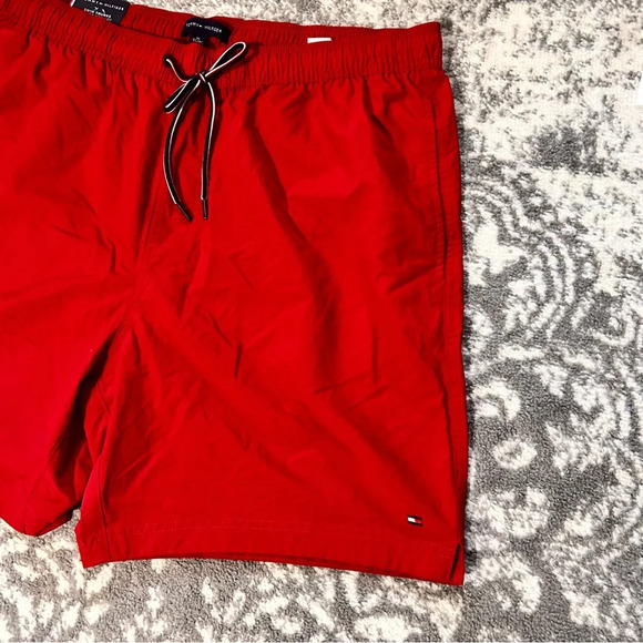 Tommy Hilfiger Red 7" Inseam Swim Trunks NWT XL - Picture 2 of 4